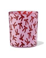 HEMA Theelichthouder 7x8cm glas strikjes - thumbnail