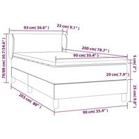 Boxspring met matras fluweel roze 90x200 cm - thumbnail