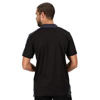 Ragetta RG1740 Contrast Coolweave Polo - Seal Grey (Solid)/Black - XL - thumbnail