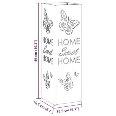 VidaXL Paraplu standaard antraciet 15,5 x 15,5 x 49 cm metaal