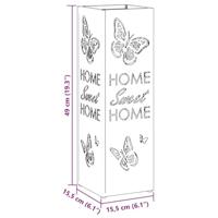 VidaXL Paraplu standaard mosterdgeel 15,5 x 15,5 x 49 cm metaal - thumbnail