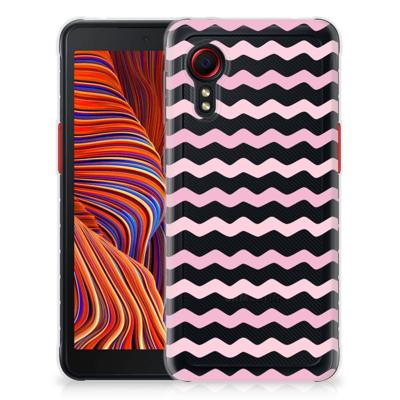 Samsung Galaxy Xcover 5 | TPU bumper | Waves Roze Samsung Galaxy Xcover 5 | TPU bumper | Waves Roze