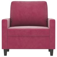 Fauteuil 60 cm fluweel wijnrood - thumbnail