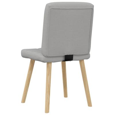 Eetkamerstoelen 4 st stof wolk grijs