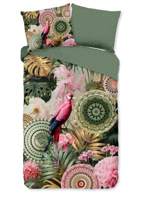HIP Dekbedovertrek "mandalas, tropisch, bloemen" - Groen - (140x200/220 cm) - Katoen Satijn