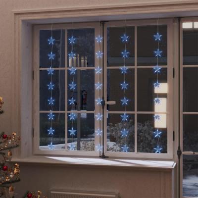 Lichtsnoergordijn sterren met 200 LED's en 8 functies blauw Lichtsnoergordijn sterren met 200 LED's en 8 functies blauw