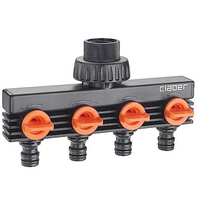 Claber Verdeelstuk 4-weg 8581 - Weerbestendig Kliksysteem voor Efficiënte Tuinbewatering