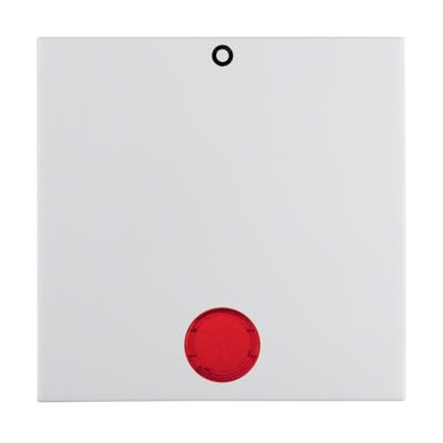 Berker S1 drukknop voor 2 polige schakelaar met controlevenster polarwit glanzend