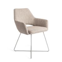 Jesper Home Eetkamerstoel 'Yanai' Cross Steel, kleur Biscuit Beach - thumbnail