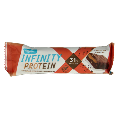 Max Sport Protein infinity reep chocolat-hazelnut 55 Gram Max Sport Protein infinity reep chocolat-hazelnut 55 Gram