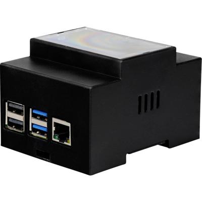 Joy-it DIN-rail-houder Geschikt voor serie: Raspberry Pi® 4 Voor DIN-railmontage Zwart Joy-it DIN-rail-houder Geschikt voor serie: Raspberry Pi® 4 Voor DIN-railmontage Zwart