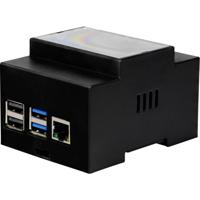 Joy-it DIN-rail-houder Geschikt voor serie: Raspberry Pi® 4 Voor DIN-railmontage Zwart - thumbnail