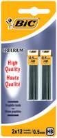 Bic Criterium potloodstiften, 0,5 mm, HB, blister van 2 etuis van 12 stuks - thumbnail