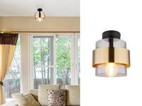 Globo PlafondlampMilley zwart met goud - 15560D - thumbnail