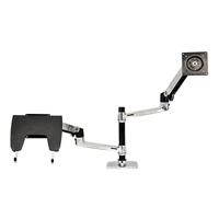 Ergotron LX Dual Arm Stacking Desk Mount Monitor-tafelbeugel 2-voudig 38,1 cm (15) - 61 cm (24) Aluminium In hoogte verstelbaar, Kantelbaar, Zwenkbaar, - thumbnail
