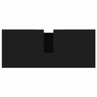 Badkamerkast 80x33x60 cm bewerkt hout zwart - thumbnail