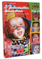 Eulenspiegel Schmink set met stap-voor-stap, diverse kleuren, 1 set - thumbnail