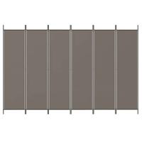 Kamerscherm met 6 panelen 300x200 cm stof antracietkleurig - thumbnail