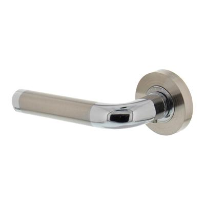 Gatdeel links Agatha op rond rozet 7mm nokken chroom/nikkel mat