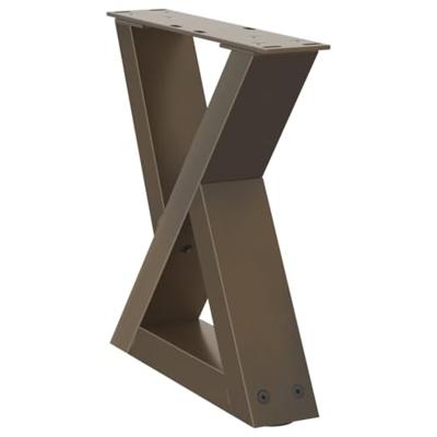 Salontafelpoten 2 st 30x(30-31,3) cm staal naturel