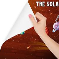 Fotobehang - Zonnestelsel met namen, Kinderkamer premium print, inclusief behanglijm - thumbnail