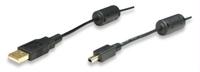 Manhattan, 1,8 m hoge snelheid USB 2.0 A/male naar mini 4-pins mannelijke kabel, zwart - thumbnail