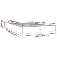 Bedframe massief hout wit 140x200 cm - thumbnail