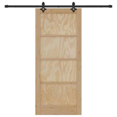 Schuifdeur Naturel en zwart 86 x 198.5 cm