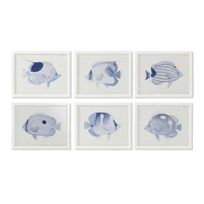 Schilderij Home ESPRIT Mediterrane 50 x 2,5 x 40 cm (6 Stuks)