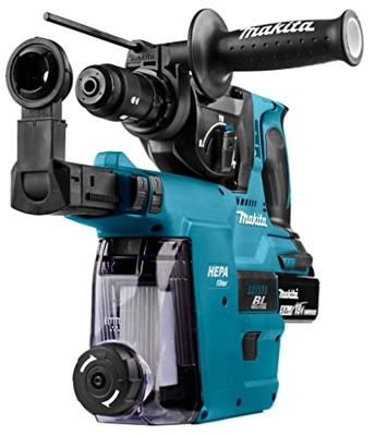 Makita DHR243RTJW Accu combihamer SDS-Plus 2,0J + snelwisselboorkop + stofafzuiging 18V 5.0Ah in Mbox - thumbnail