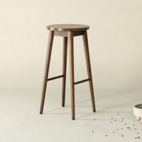 Nohr Barkruk 'Donella' Rubberhout, kleur Mokka (zithoogte 75cm) - thumbnail