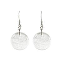 Oorhangers Capiz Schelpen Rond Wit - thumbnail