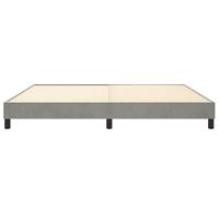 Boxspringframe fluweel lichtgrijs 200x200 cm - thumbnail