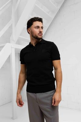 Malelions Knitted Patch Polo Heren Zwart - Maat XS - Kleur: Zwart | Soccerfanshop Malelions Knitted Patch Polo Heren Zwart - Maat XS - Kleur: Zwart | Soccerfanshop