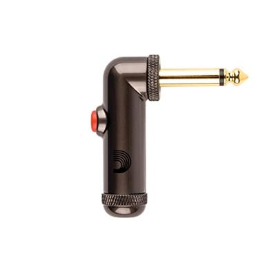 D'Addario PW-AGRAP-2 D'Addario Solderless 1/4" Right Angle Plug w/ Latching Switch voor kabels D'Addario PW-AGRAP-2 D'Addario Solderless 1/4" Right Angle Plug w/ Latching Switch voor kabels