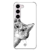 Samsung Galaxy S23 Plus shockproof hoesje - Kat kiekeboe - thumbnail