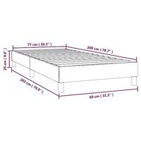 Boxspringframe fluweel donkerblauw 80x200 cm - thumbnail