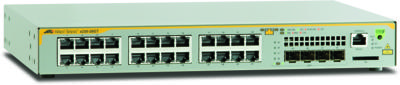 AT-x230-28GT-50 | 24 x 10/100/1000T PoE, 4 x 100/1000X SFP, single fixed PSU