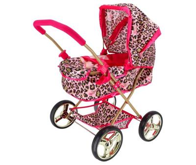 The Glam Crew Poppenwagen Gigi met Luipaardprint Roze/Goud