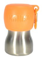 KONG H2O waterfles en voederbak, roestvrij staal, 270 ml, oranje - thumbnail