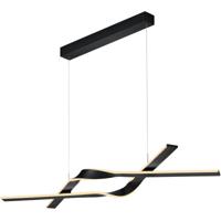 LED Hanglamp - Cinque Cicenza - 1 Lichtpunt van 53 Watt - Dimbaar - Aanpasbare Lichtkleur - Hoogteverstelling Zonder Contragewicht - Mat Zwart - Metaal - thumbnail