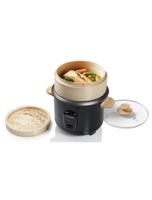 Bestron ARC100BBS Rijstkoker Set Bamboe/Zwart - thumbnail
