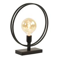 Tafellamp 25x10x30 cm RUDRA mat zwart - thumbnail