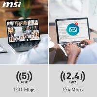 MSI AX1800 Nano WiFi USB Adapter interfacekaart/-adapter USB 2.0 - thumbnail