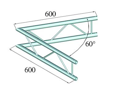 ALUTRUSS DECOLOCK DQ2-SPAC20V 2-way Corner 60Â° bk