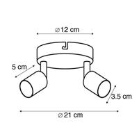 QAZQA Moderne spot wit kantelbaar rond 2-lichts - Jeany - thumbnail