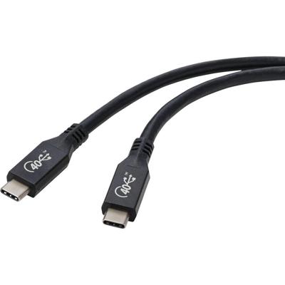 Renkforce RF-4870098 USB-kabel USB 4.0 USB-C 0.80 m Zwart Aluminium-stekker Renkforce RF-4870098 USB-kabel USB 4.0 USB-C 0.80 m Zwart Aluminium-stekker