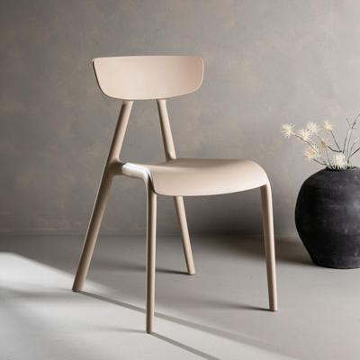 Nohr Eetkamerstoel 'Ziyad' Kunststof, kleur Beige Nohr Eetkamerstoel 'Ziyad' Kunststof, kleur Beige