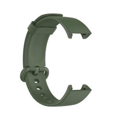 By Qubix - Classic siliconen sportbandje - Donkergroen - Compatible met Xiaomi Mi Watch Lite/Redmi Watch - Compatible Xiaomi bandje