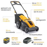 Stiga Combi 340E Kit Accu Grasmaaier | 48v | 4Ah | 38 cm - 294386068/ST2 - thumbnail